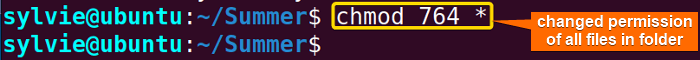  change permission of all files in folder