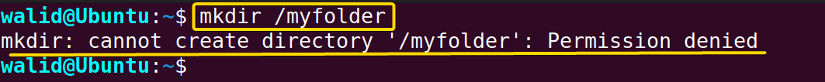 Permission denied while creating directory in root directory