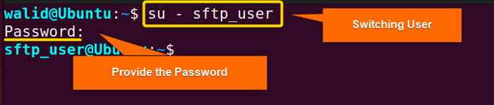 Switching user