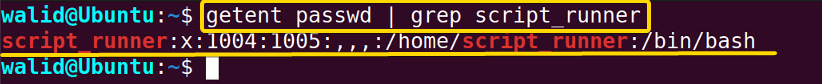 Checking whether script_runner user exists or not
