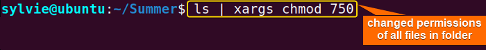  change permission of all files in folder
