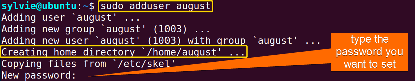 Create New User in Ubuntu