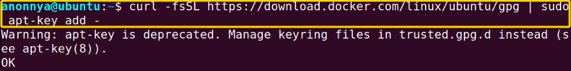 Adding the GPG key to your system.