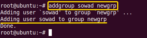 I am adding an existing user to the newly created group.