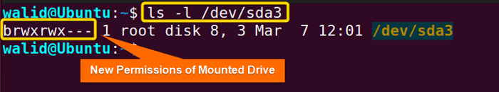 Checking permissions for "change permissions on mounted drive in Linux"