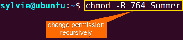 change file permissions of a folder in Linux
