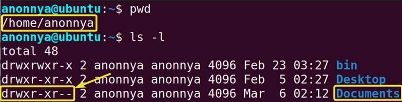 Current Folder Permissions.