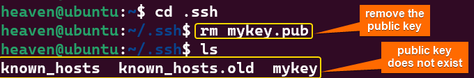 remove public key