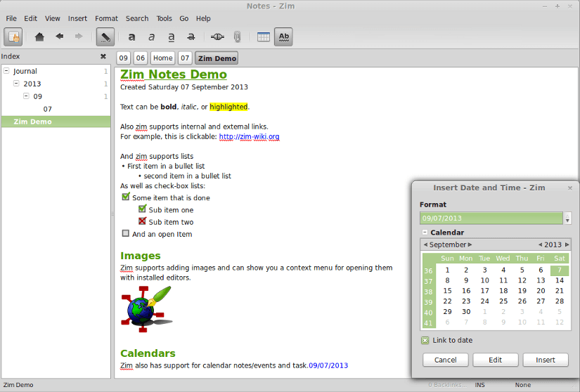 Zim Linux app for developers.