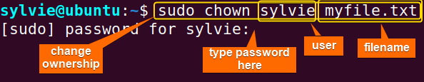 change file ownership