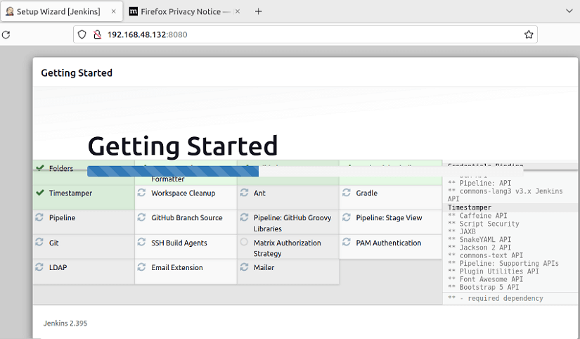Installing packages on Jenkins server.