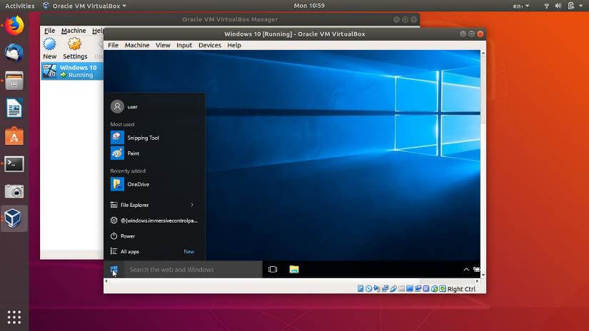 VirtualBox Linux app for developers.