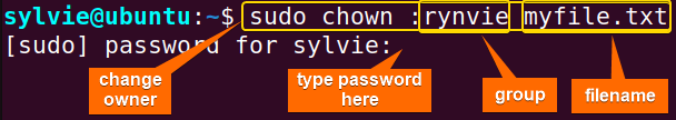 change file ownership
