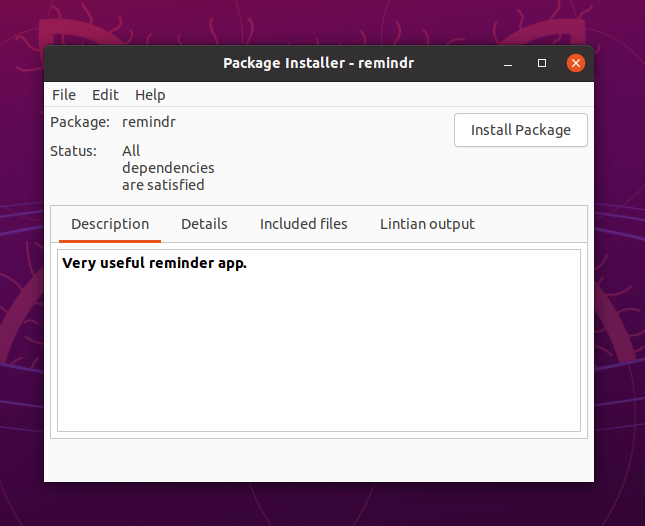 GDdebi app in Linux.