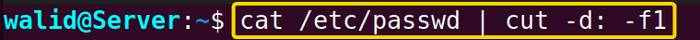 Command to view current users