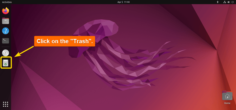 Clink on the "trash".