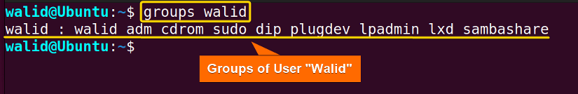 Groups after removing user from a group