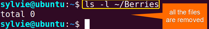 check if all files are removed