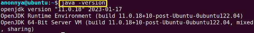 Viewing installed Java version on Ubuntu.