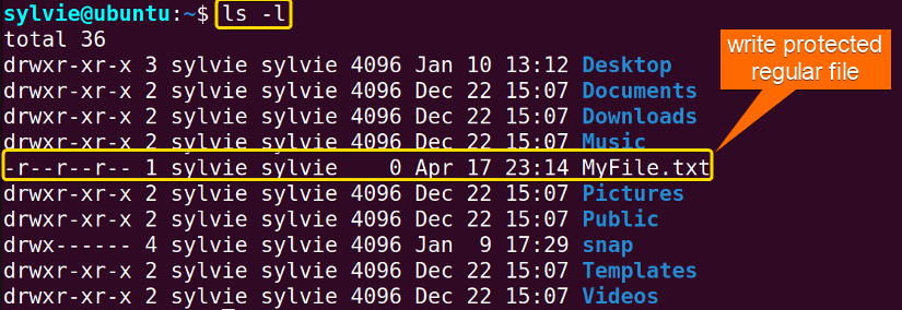 view file permissions