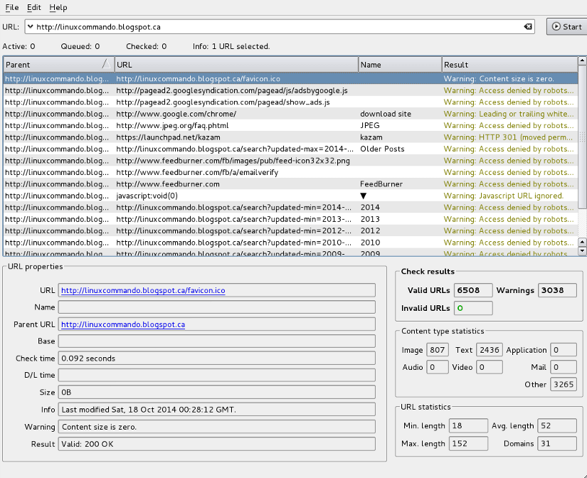 Link Checker Linux app for developers.