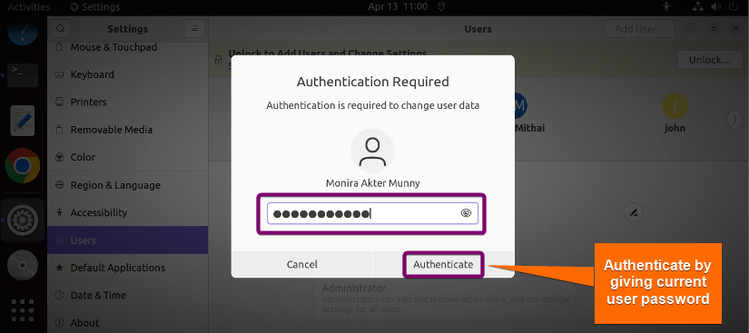 Authenticate to unlock