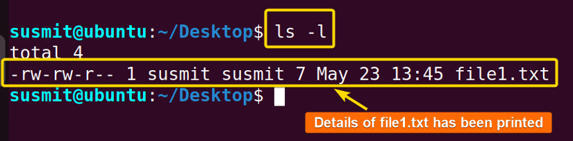 The ls command in Linux has printed the contents of the current directory.