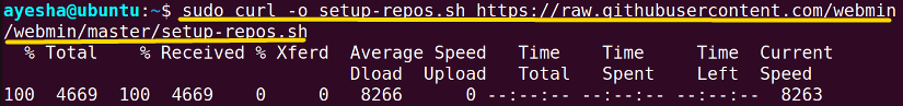 Install webmin packages in Ubunutu