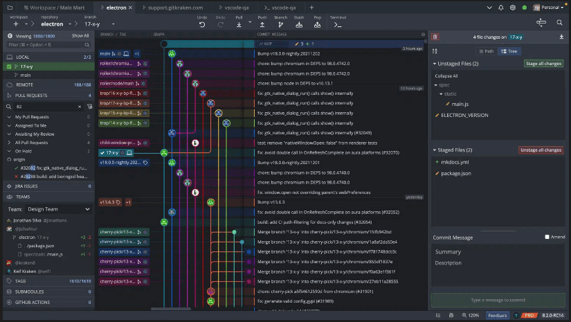 Git apps for code collaboration.