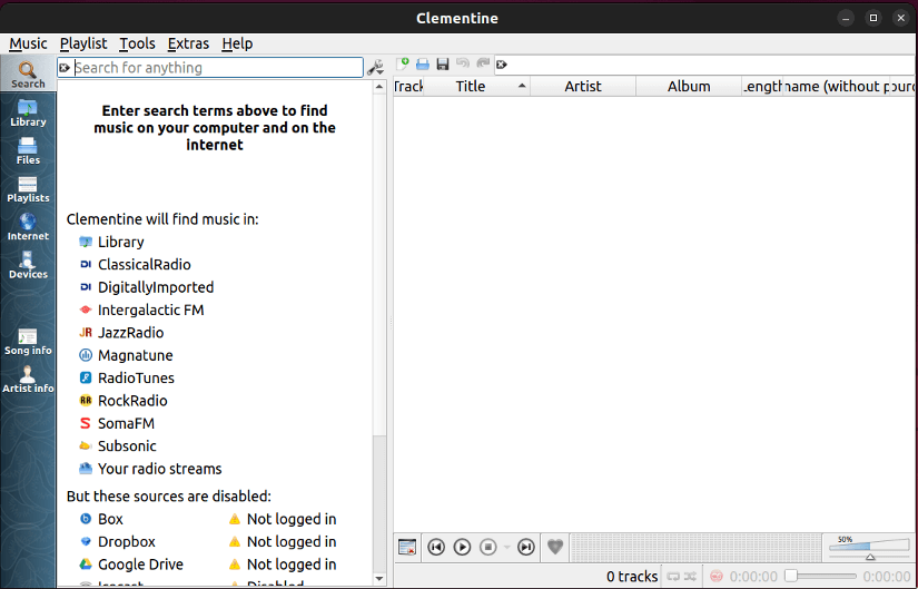 Clementine music player