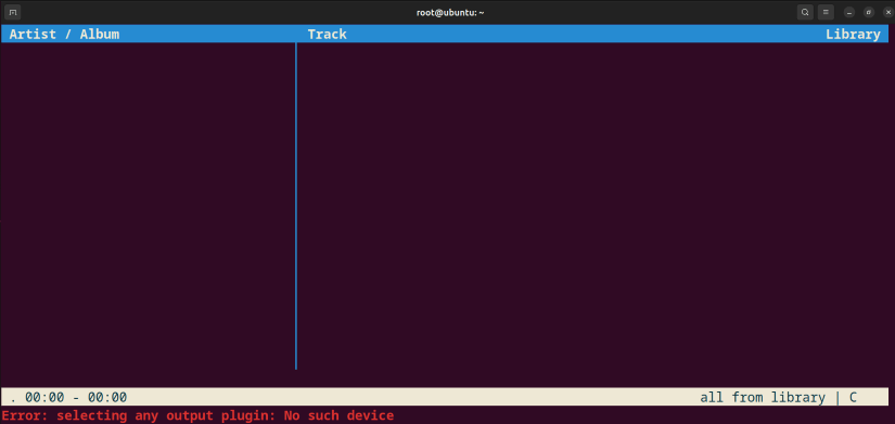 cmus terminal media player