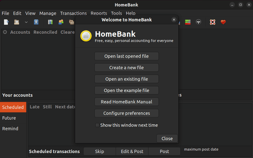 HomeBank accounting app