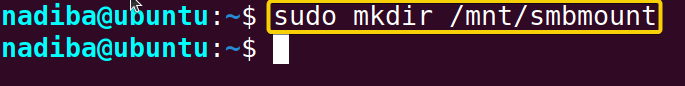 Creating directory to mount
