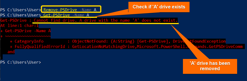 Removing mapped Samba drive using PowerShell