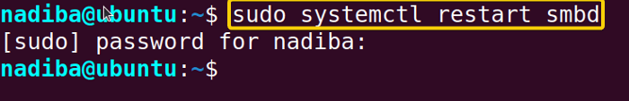 System restart to apply the changes