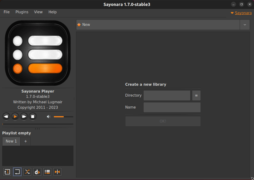Sayonara audio player
