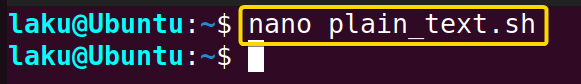 Creating a .sh file in nano