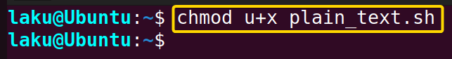 Changing execution permission