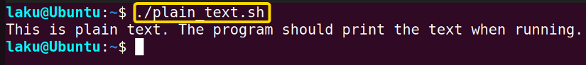 Display text using echo Bash command