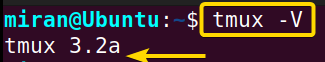 tmux installation verification