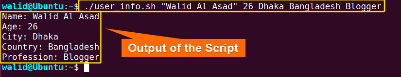 Output of user_info.sh
