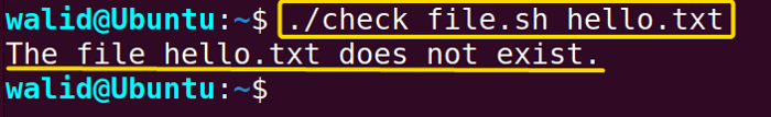 Output of file.sh script