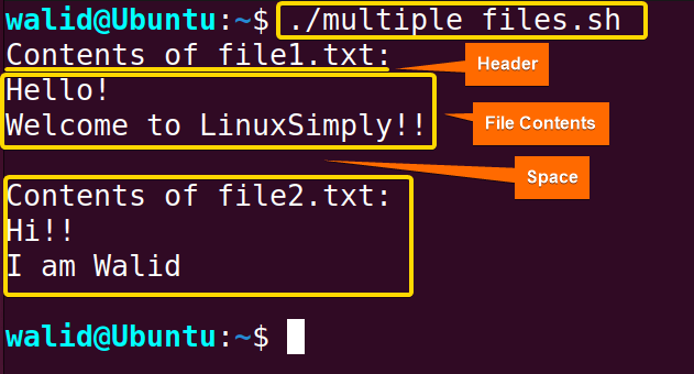 Running multiple_files.sh script