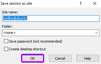 Saving the entered inputs