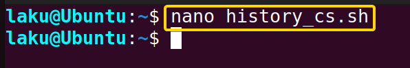 Creating Bash script in nano editor