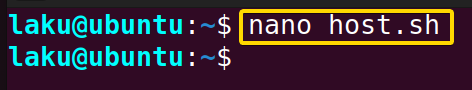 Creating a .sh file in nano
