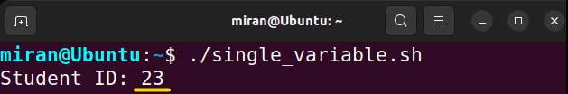 Single Variable Assignment