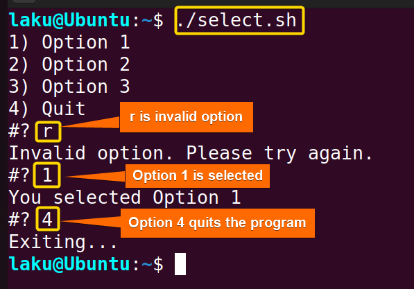 Select-structure-in-Bash