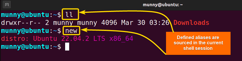 Load values of defined aliases