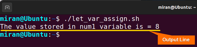 Using the let Command for Variable Assignment